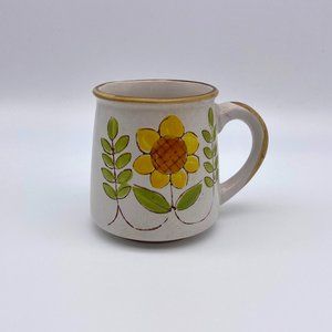 Vintage Yellow Sunflower Mug - Norleans Korea Coffee Cup - Tea Mug